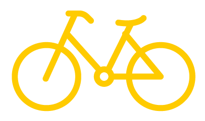 UniqueBikes illustratie gele damesfiets